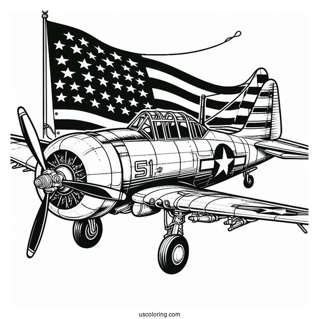 VS-41 WW2 Plane Coloring Page