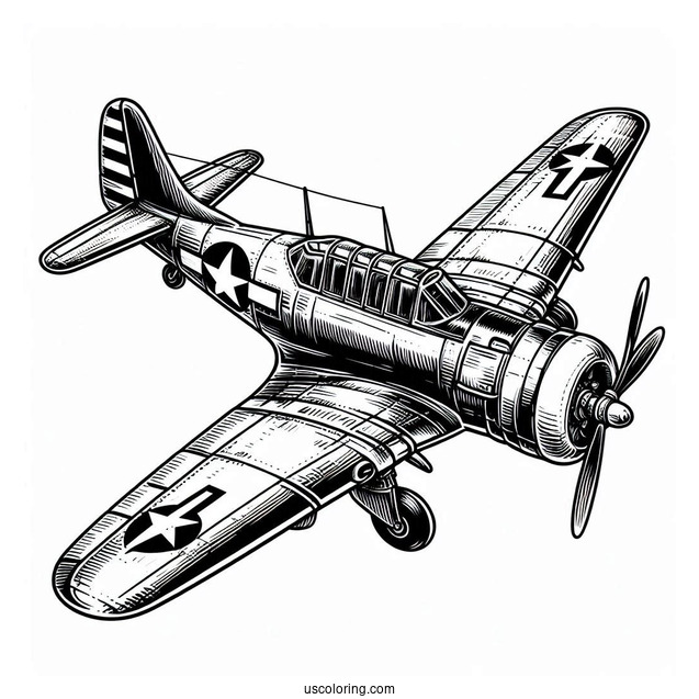 VS-41 WW2 Plane Coloring Page