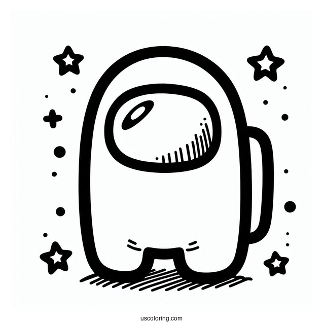 Among Us Outline for Preschoolers