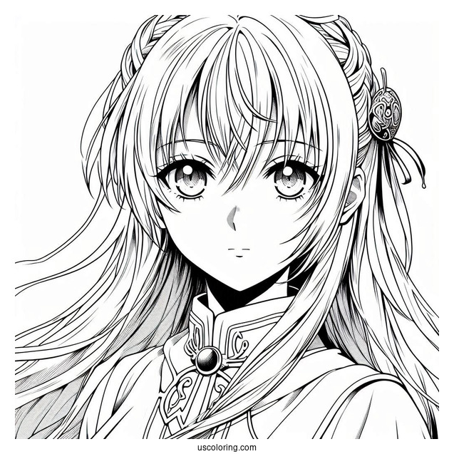 Claymore Clare Raki Anime Coloring Page