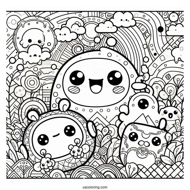 Imposter Coloring Sheet With Knife and Gore