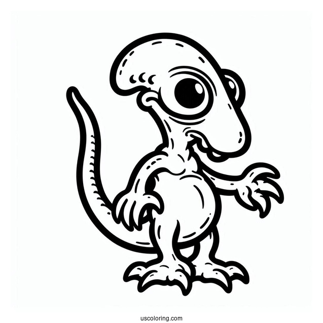 Kodos Alien From The Simpsons Coloring Sheet