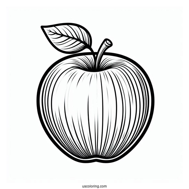 Apple Outline Template Coloring Page_