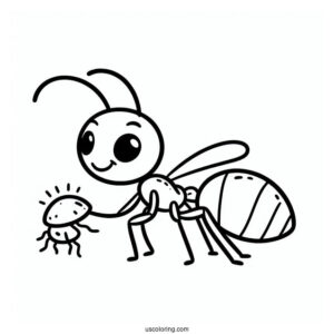 Ant Coloring Page Flik Outline For Kids