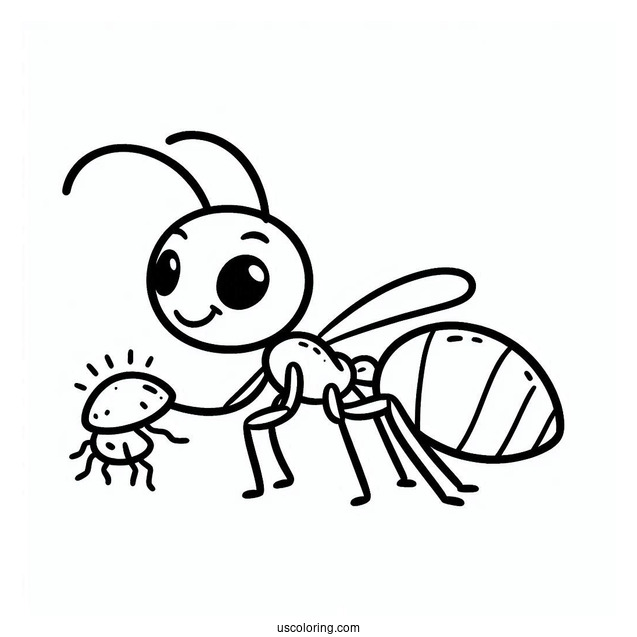 Ant Coloring Page Flik Outline For Kids