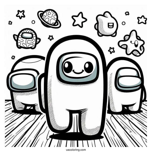 SpongeBob Among Us to Color