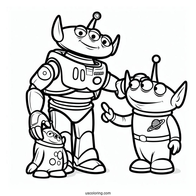 Toy Story Aliens Coloring Page