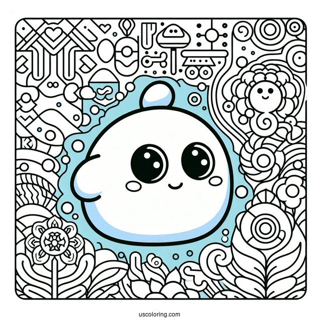 Imposter Coloring Sheet With Knife and Gore