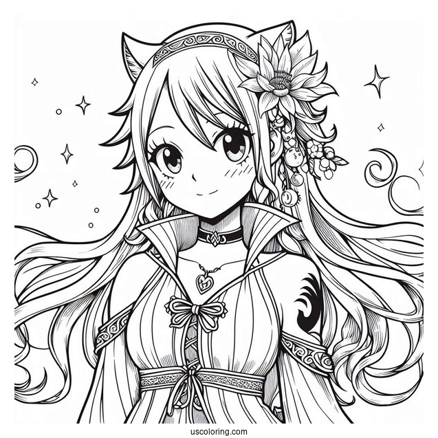 Fairy Tail Anime Coloring Page