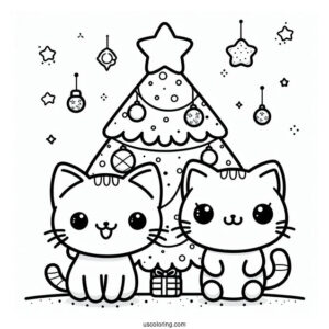 Kawaii Cat Themed Christmas Tree
