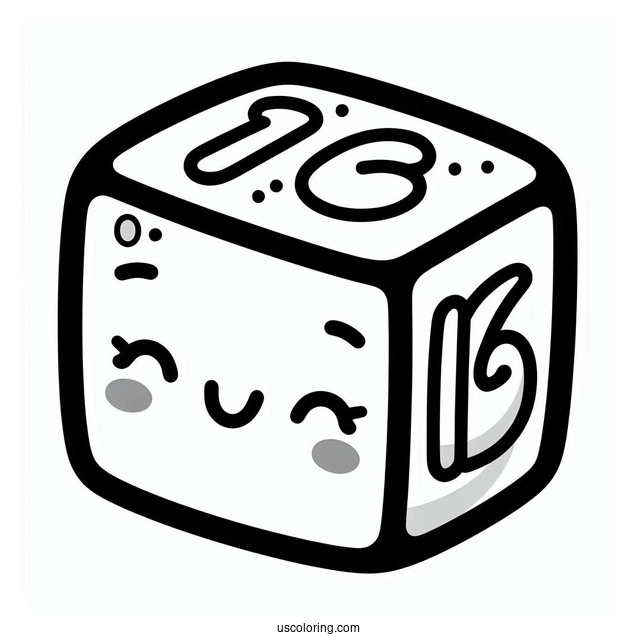 Smiling 16 Numberblocks Coloring Page