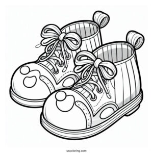 Clown Shoes for Preschoolers to Color