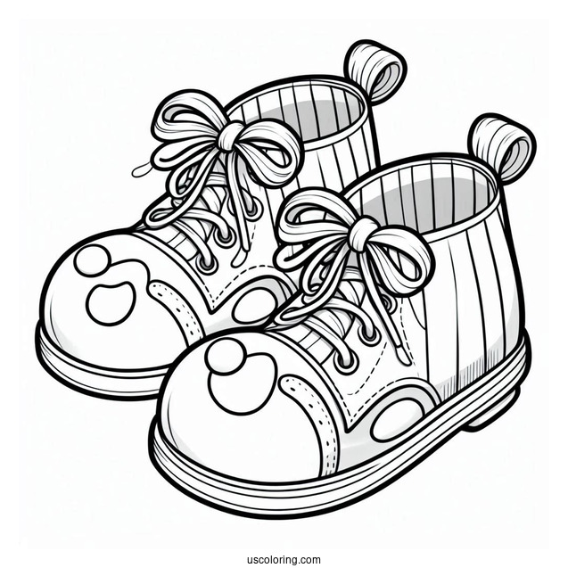 Clown Shoes for Preschoolers to Color