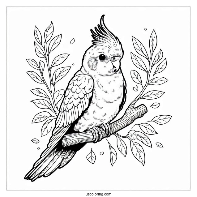 Cockatiel Coloring Page