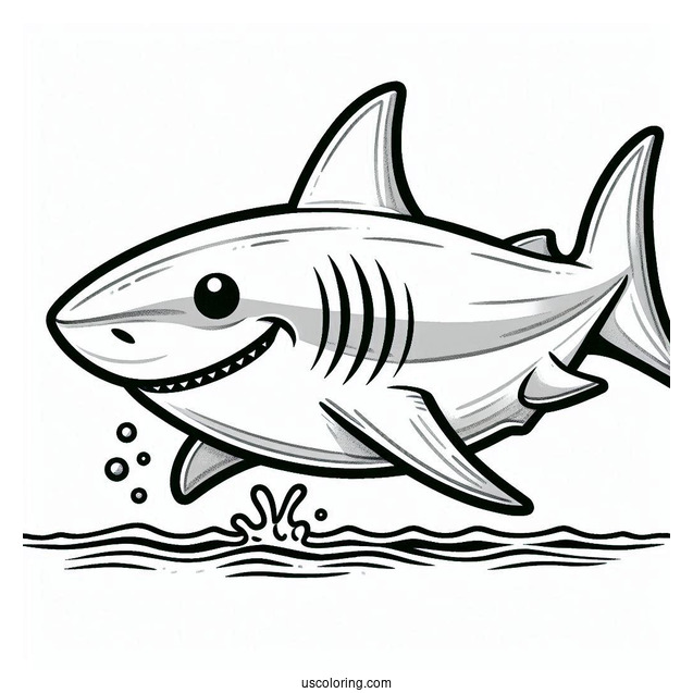 Mr. Hammerhead Shark Coloring Page For Kids