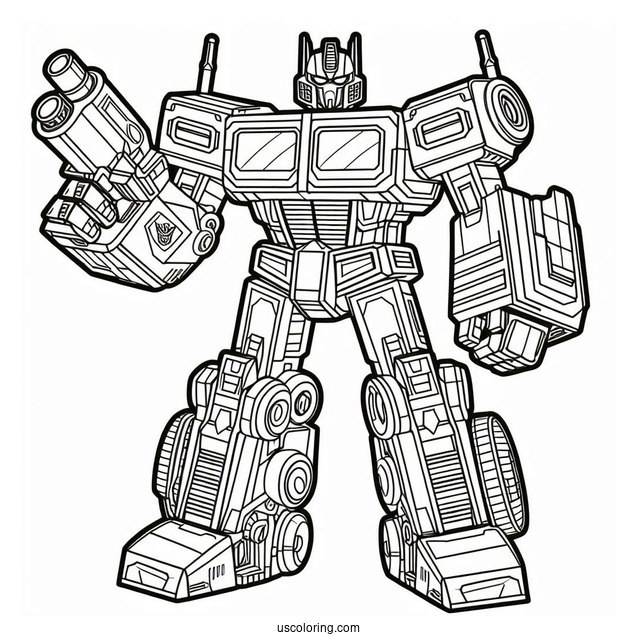 Rescue Bots Coloring Page Of Optimus Prime In Robot Form