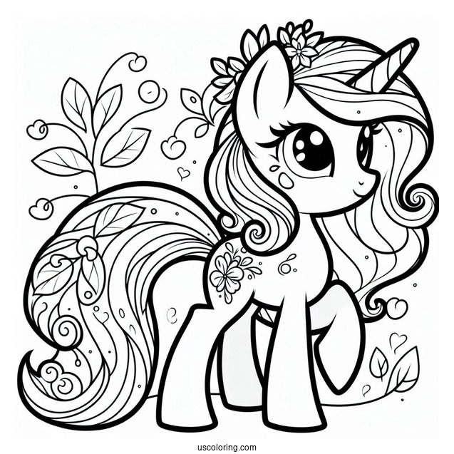 Coloring Page of Izzy Moonbow for Preschoolers
