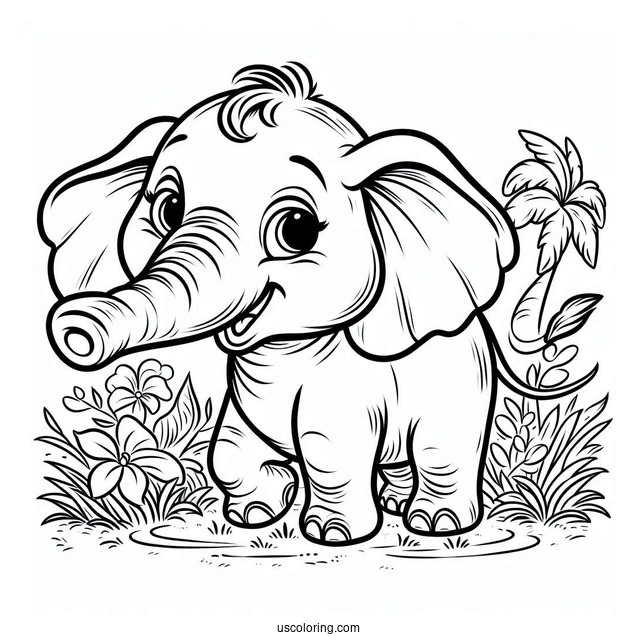Tantor Elephant From Tarzan Coloring Page