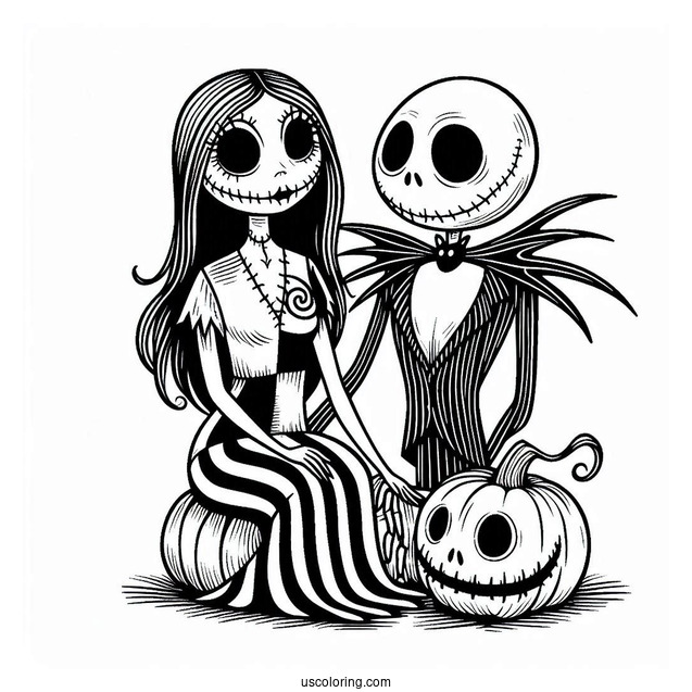 Halloween Coloring Page Of Sally