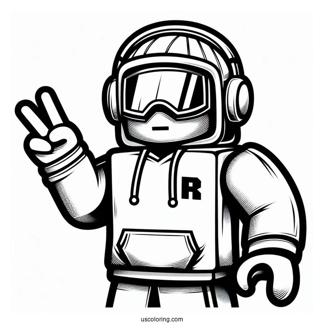 Roblox Noob Coloring Page Easy