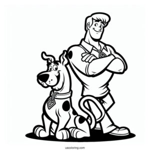 Scooby-Doo With Scooby Snax To Color For Kids
