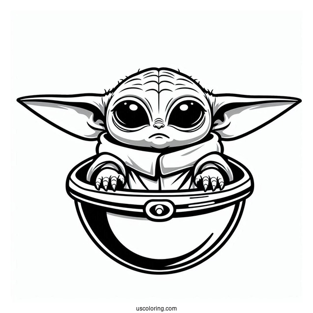Super Cute Baby Yoda In Hovering Pod