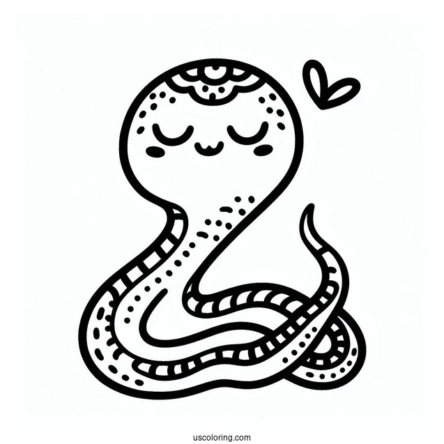 Simple Snake To Color For Kids