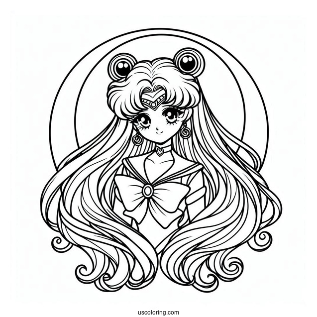 Simple Outline Of Luna Coloring In