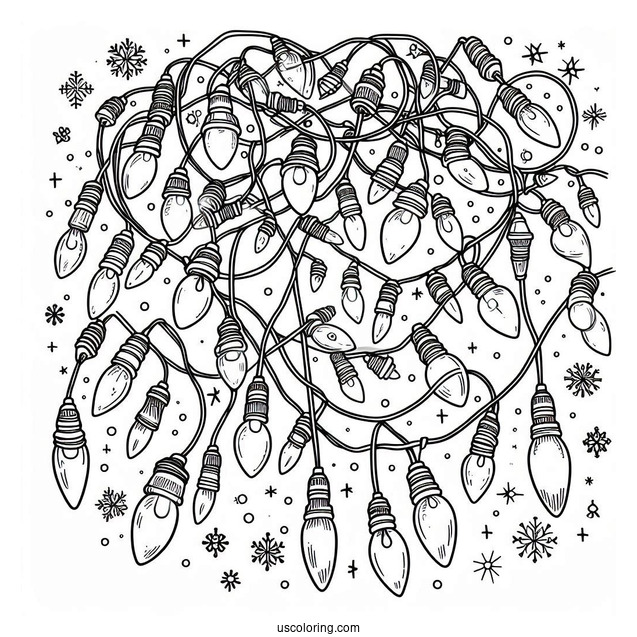 Lots Of Small Christmas Lights To Color