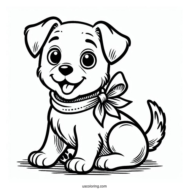 Playful Jack Russell Coloring Page For Kids