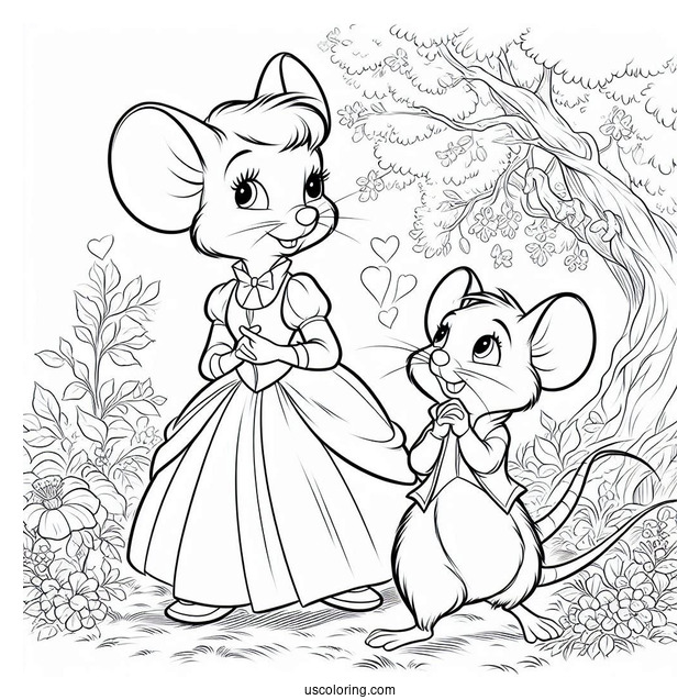 Jaq And Gus Mice From Cinderella To Color