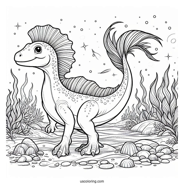 Basilosaurus Dinosaur On The Sea Floor