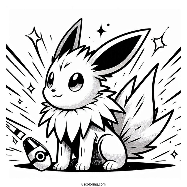 Jolteon Coloring Page Pin Missile Pokemon Card