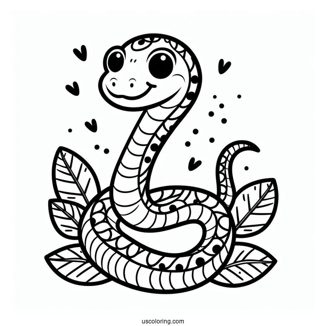 Coloring Page Of Snake For Preschoolers