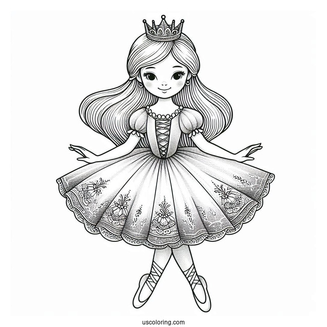 The Sugar Plum Fairy From Nutcracker To Color