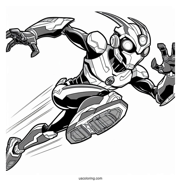 Ben 10 Coloring Page Of Crashhopper Leaping