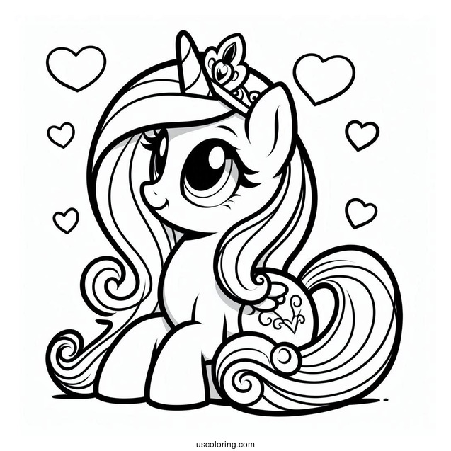 Baby Princess Celestia With Hearts