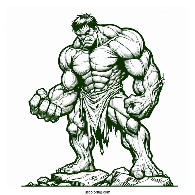 Angry Hulk Detailed For Adults