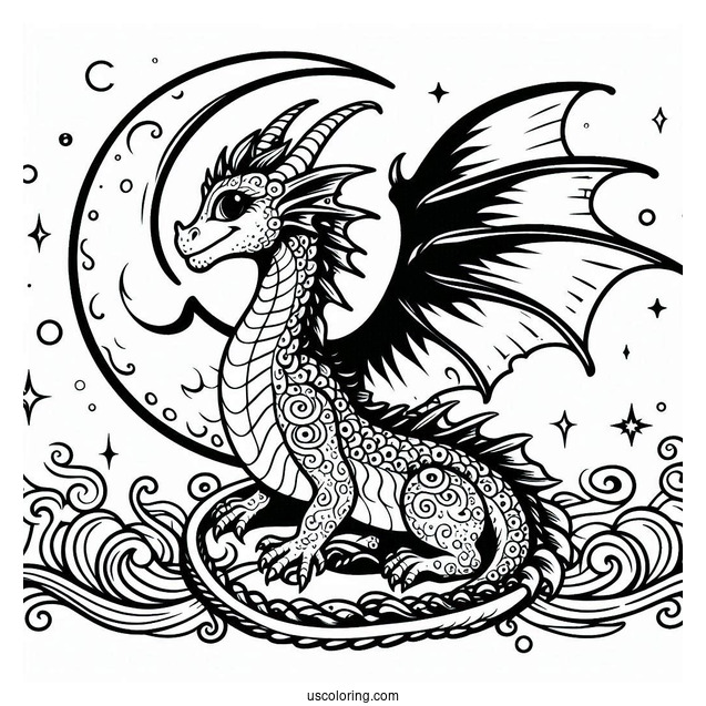 Night Fury Dragon Coloring Sheet