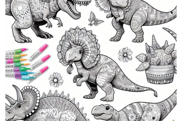 Dinosaur Coloring Pages (Free PDF Printables)