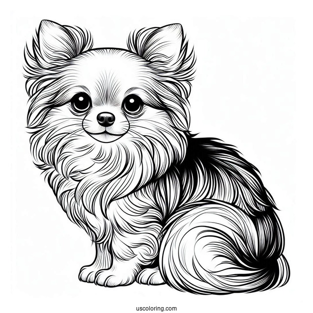 Furry Chihuahua Coloring Page