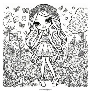 Cloe In the Garden Coloring Sheet