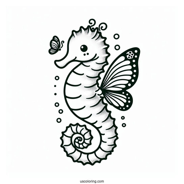 Seahorse With Butterfly Wings