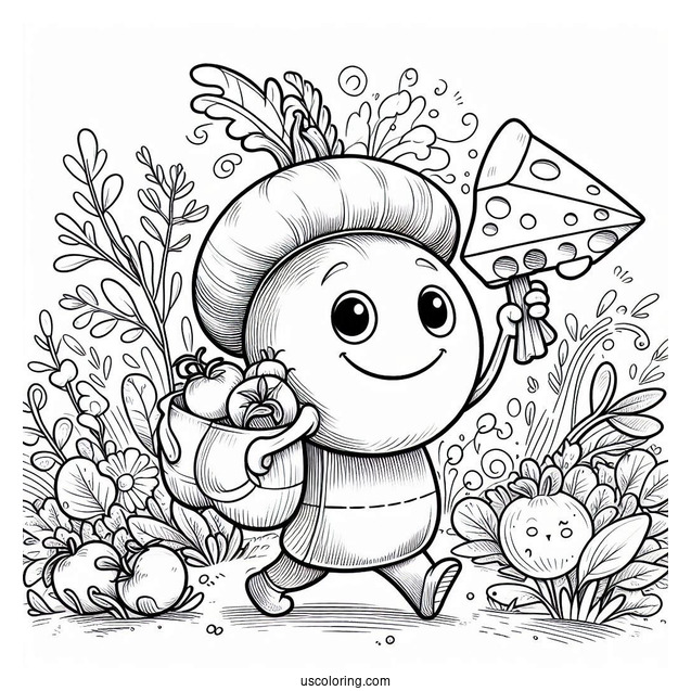 Ratatouille Coloring Page Carrying A Slice Of Cheese