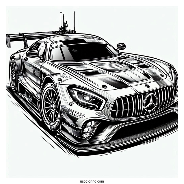Mercedes Sports Car To Color