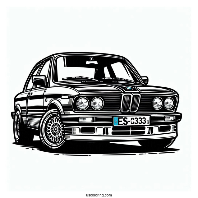 BMW Coloring Page 3.0 CSL Hommage For Kids