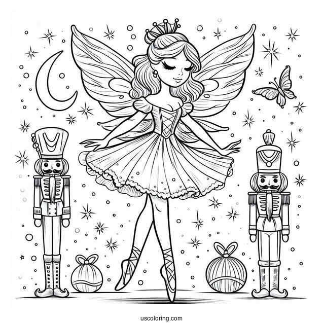 The Sugar Plum Fairy From Nutcracker To Color