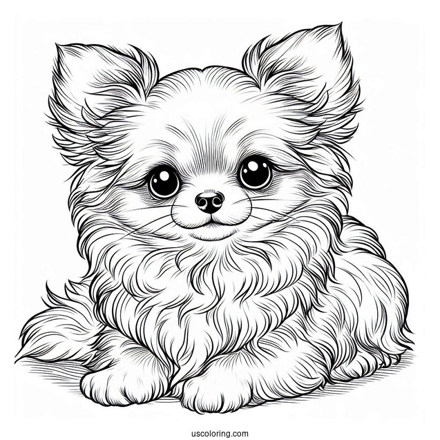Furry Chihuahua Coloring Page