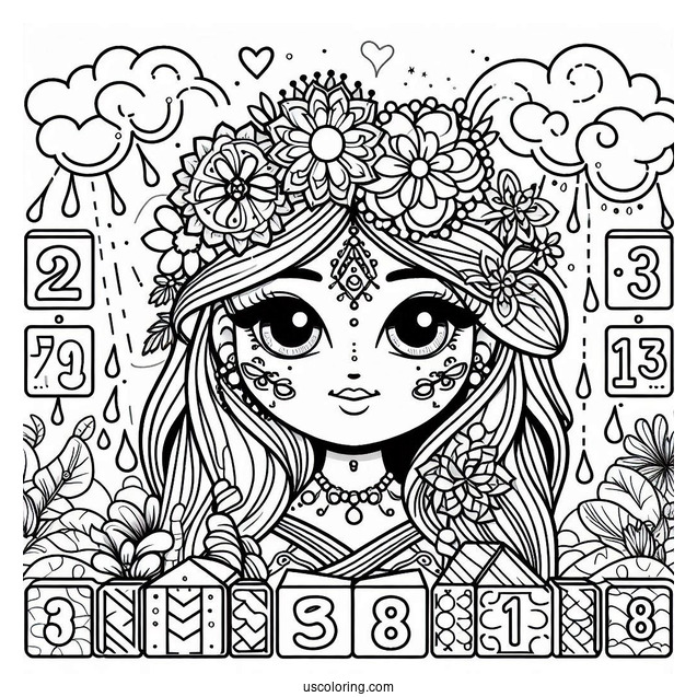 Simple 18 Numberblocks Coloring Page For Kids