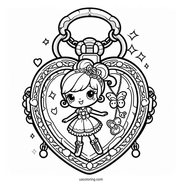 Polly Pocket Coloring Page Of Locket